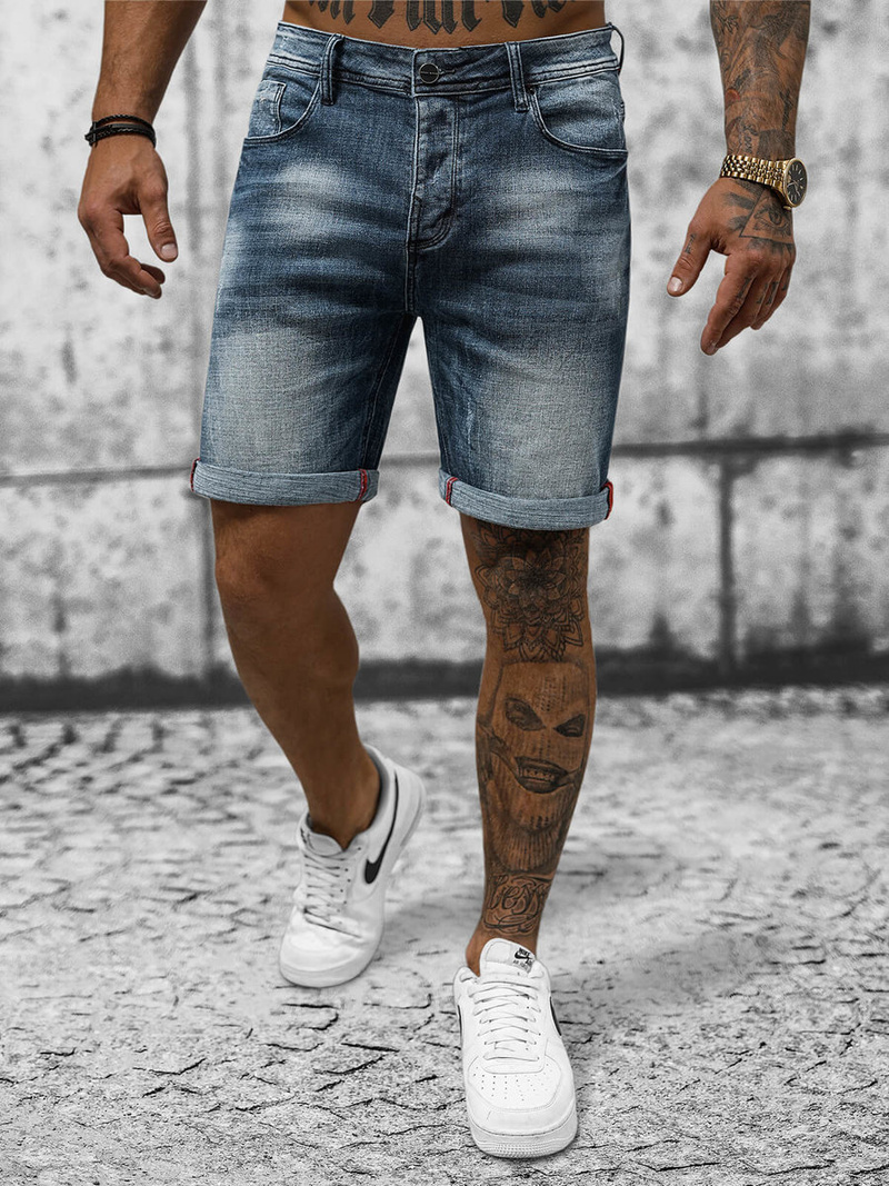 Spodenki męskie jeansowe niebieskie OZONEE NB/MP0261B