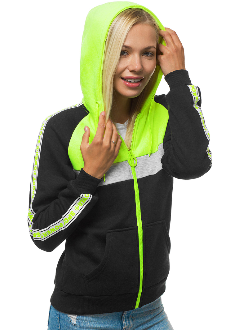 Bluza rozpinana damska czarna OZONEE JS/KSW3001