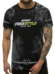 T-Shirt męski czarny OZONEE JS/SS11003