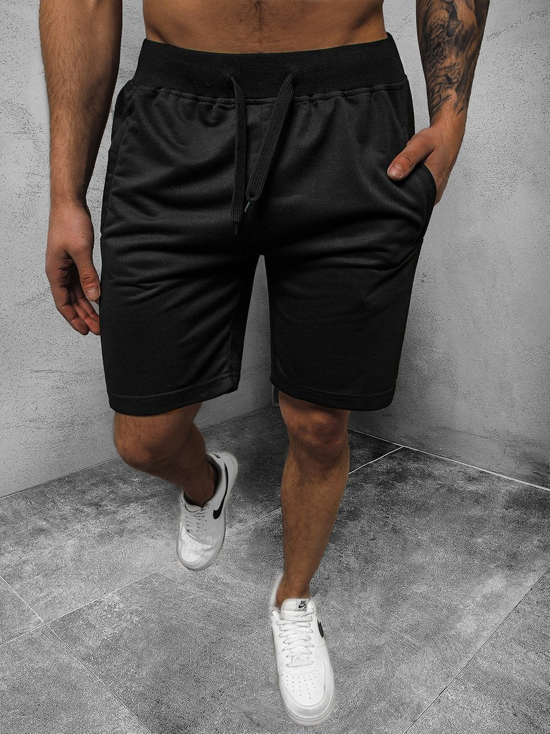 Spodenki dresowe męskie czarne OZONEE JS/DK08Z