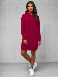 Bluza z kapturem damska bordowa OZONEE JS/YS10005/21Z