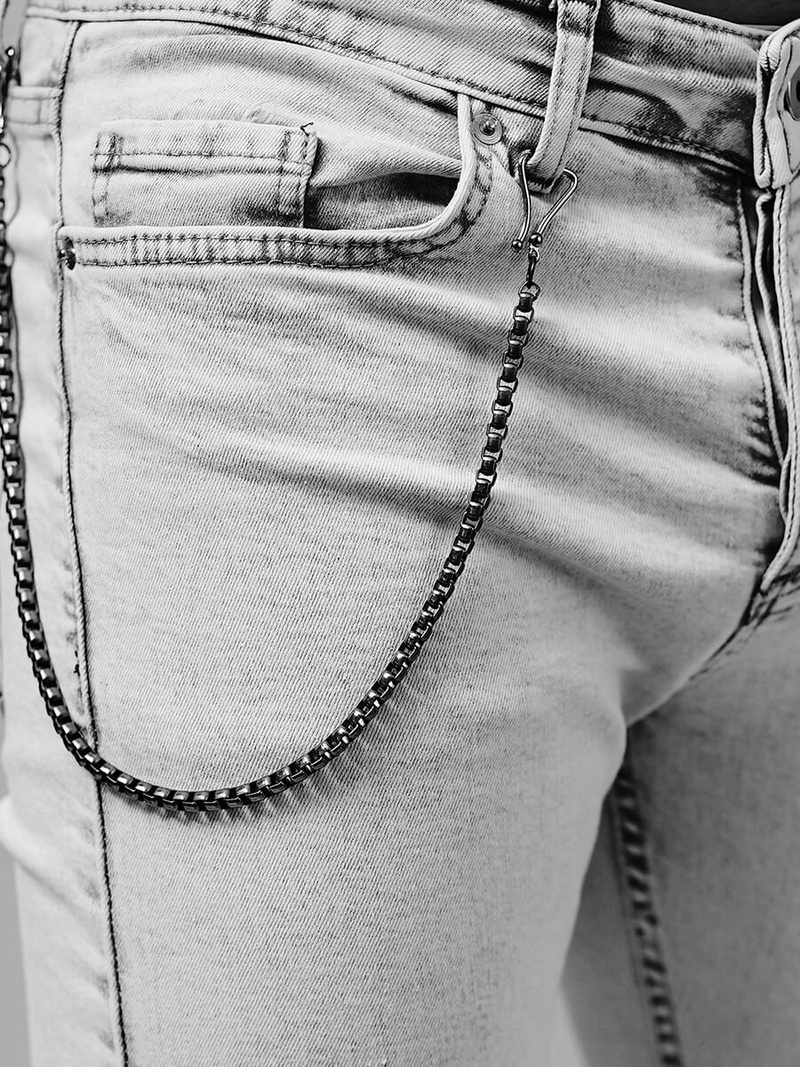 Spodnie jeansowe męskie szare OZONEE O/287