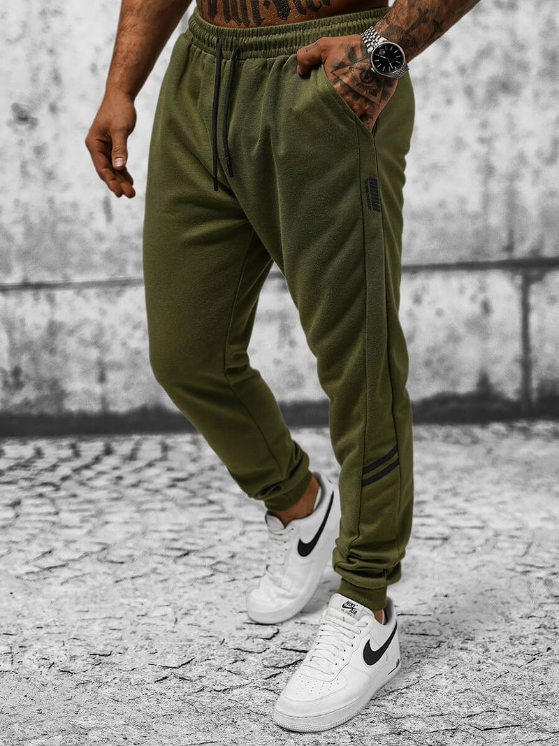 Spodnie dresowe męskie zielone OZONEE JS/8K205