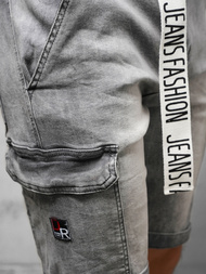 Spodenki męskie jeansowe szare OZONEE DR/TF191