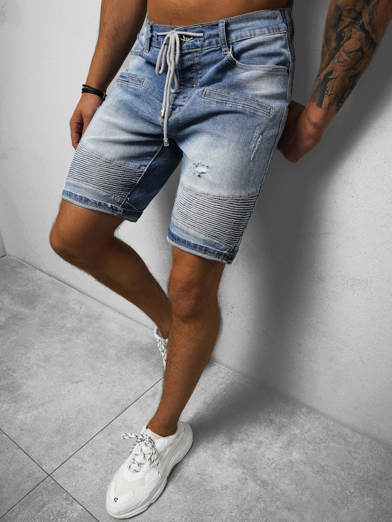 Spodenki męskie jeansowe niebieskie OZONEE NB/MP0033B/1