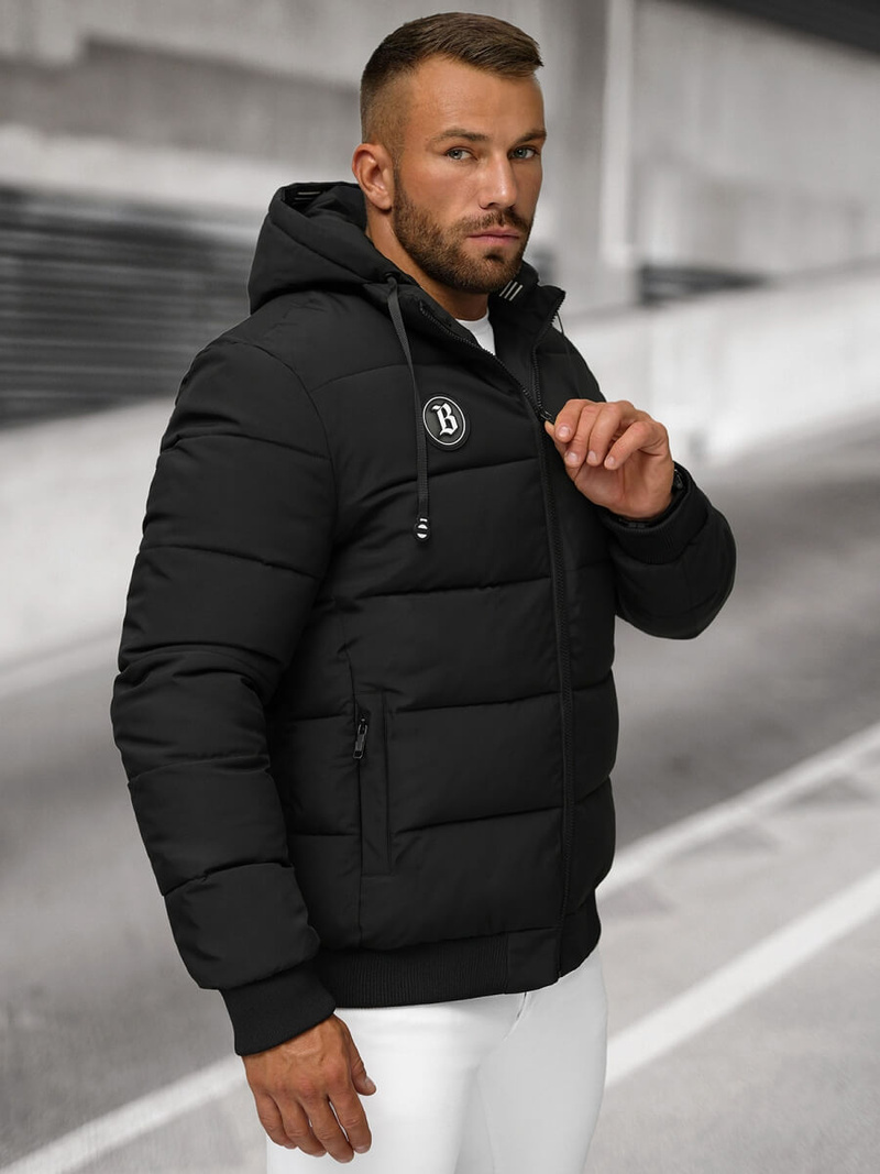 Kurtka zimowa męska czarna OZONEE JS/31M5026/392