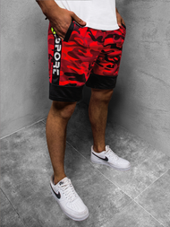 Spodenki dresowe męskie czerwone OZONEE JS/KK300156Z