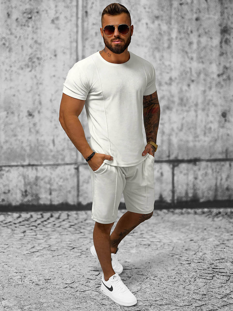 Спортивний костюм чоловічій Бiлий OZONEE O/12133Z