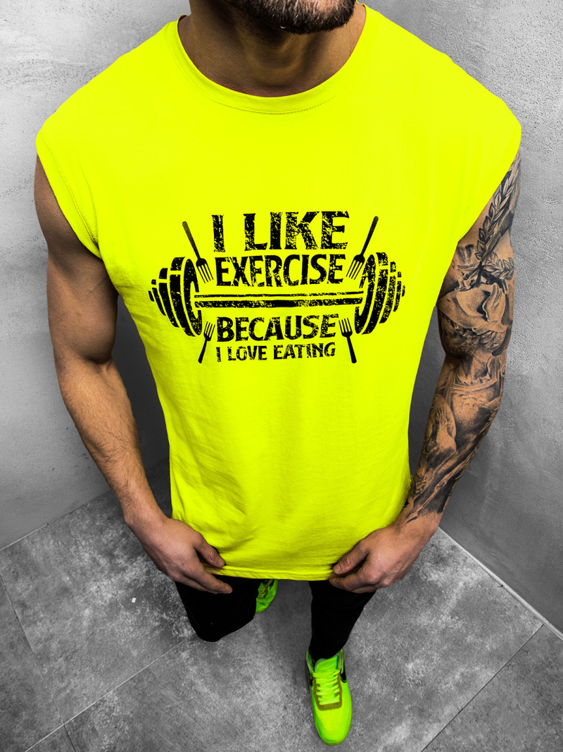 Майка чоловіча Жовта-неон OZONEE MACH/M1210Z