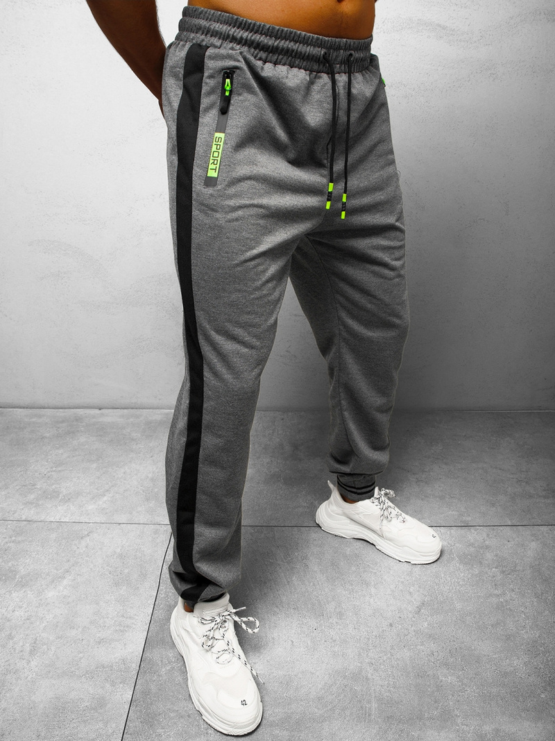 Spodnie dresowe męskie grafitowe OZONEE JS/68K10333