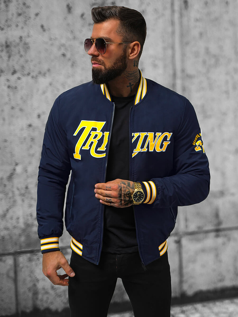 Kurtka męska bomberka granatowa OZONEE JS/84M3013/215