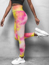 Legginsy damskie różowo-żółte OZONEE JS/YW88031Z