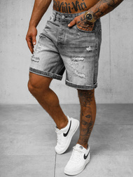 Spodenki męskie jeansowe czarne OZONEE O/JD-2447K