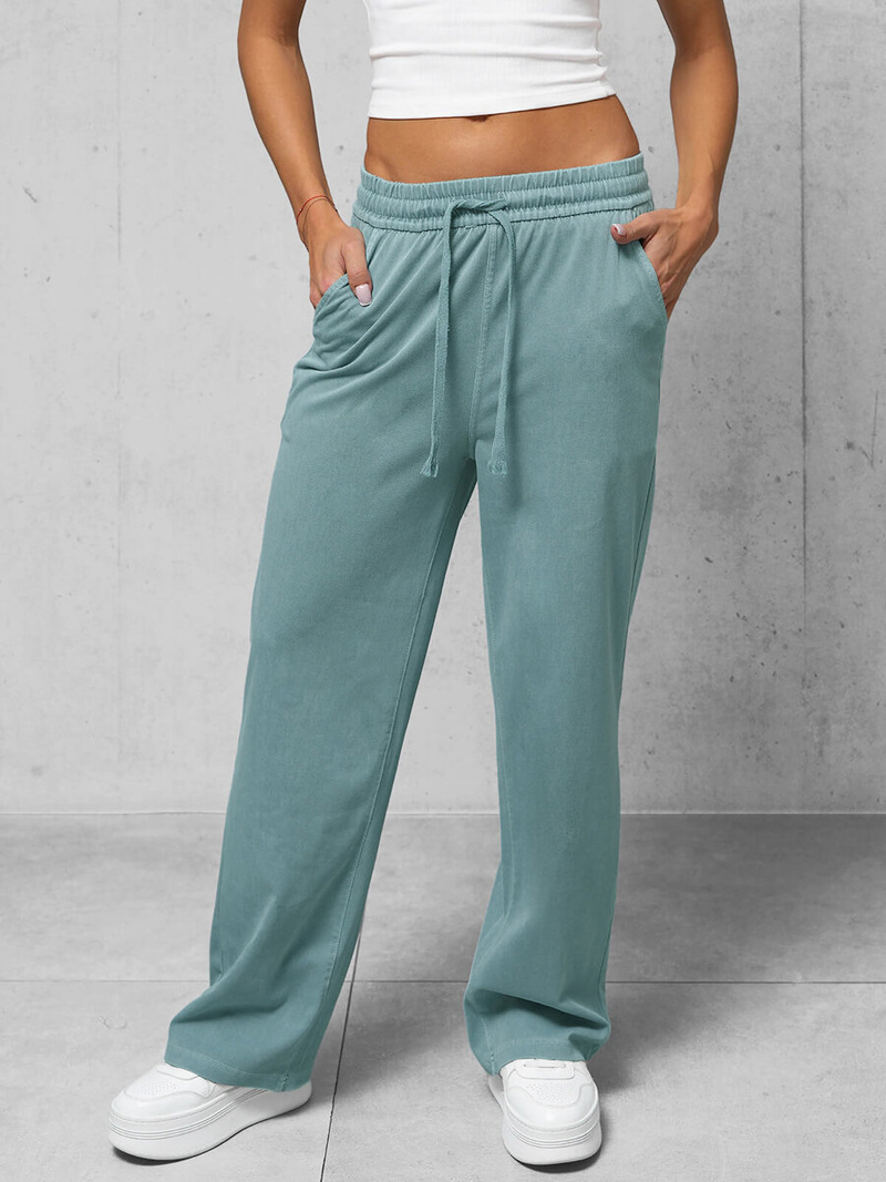 Spodnie jeansowe damskie wide leg niebieskie OZONEE O/330097