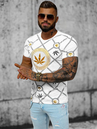 T-shirt męski biały OZONEE O/T130/1Z