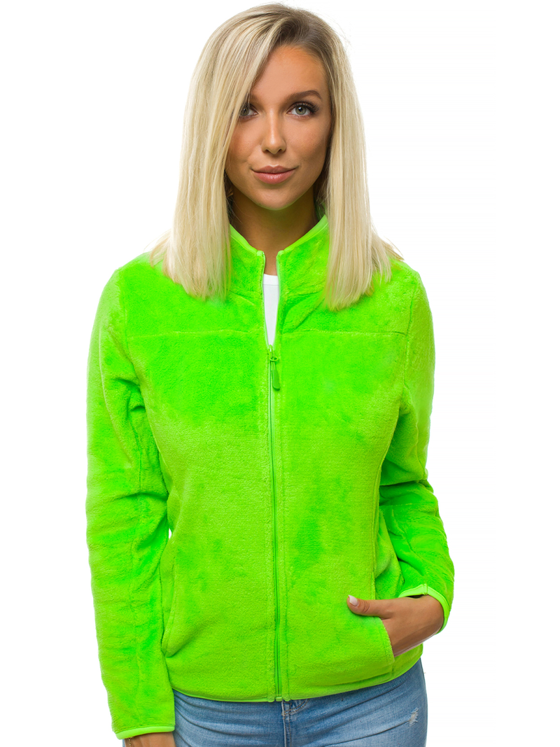 Bluza rozpinana damska zielony-neon OZONEE JS/HH001/44