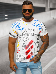 T-shirt męski biały OZONEE JS/8T1211/1