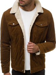 Kurtka męska jeans brązowa OZONEE JB/JP1179/2