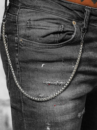 Чоловічі джинси чорнi OZONEE O/MB463