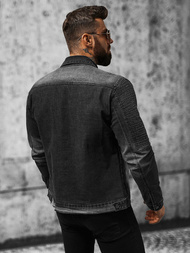 Kurtka męska jeansowa czarna OZONEE NB/MJ521N