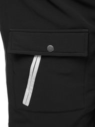 Kurtka zimowa męska parka z futerkiem czarno-biała OZONEE O/5832Z