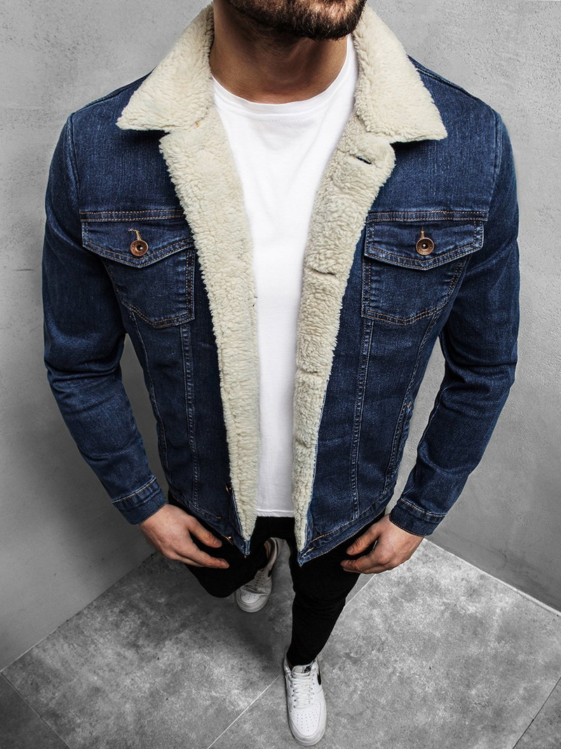 Kurtka męska jeans niebieska OZONEE BN/5935Z