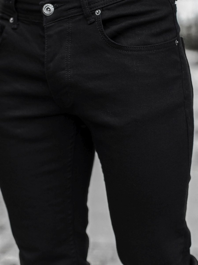 Spodnie męskie jeans czarne OZONEE O/4371/1