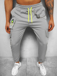 Spodnie męskie chino jogger szare OZONEE O/CP149