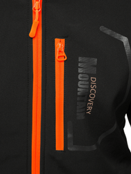 Kurtka softshell męska z kapturem czarna OZONEE JS/HH024/1BZ