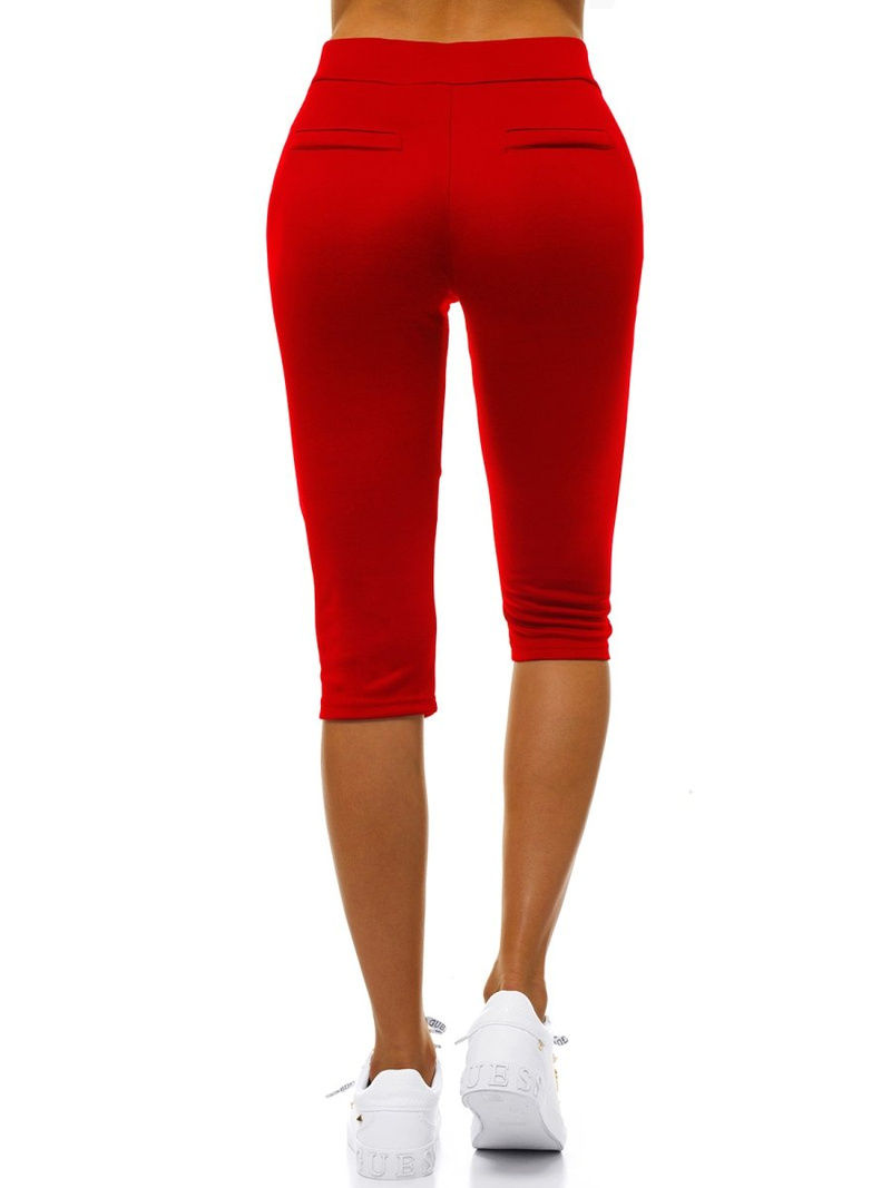 Legginsy krótkie damskie czerwone OZONEE JS/1027/A5