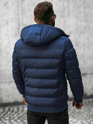 Kurtka zimowa męska pikowana granatowa OZONEE JB/JP1185Z