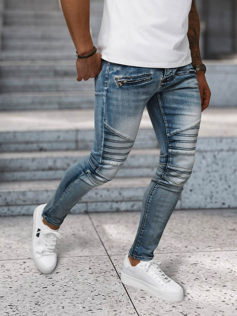 Spodnie jeansowe męskie niebieskie OZONEE NB/MP0094BSZ