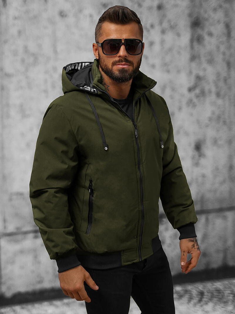 Kurtka męska ciemno-zielona OZONEE JS/5M3111/136