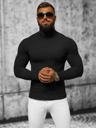 Sweter męski golf czarny OZONEE NB/MMB600/4Z