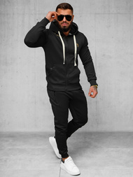 Komplet dresowy męski czarny OZONEE O/LN11675