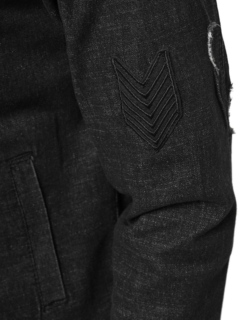 Чоловіча джинсова куртка Чорна OZONEE NB/MJ509N