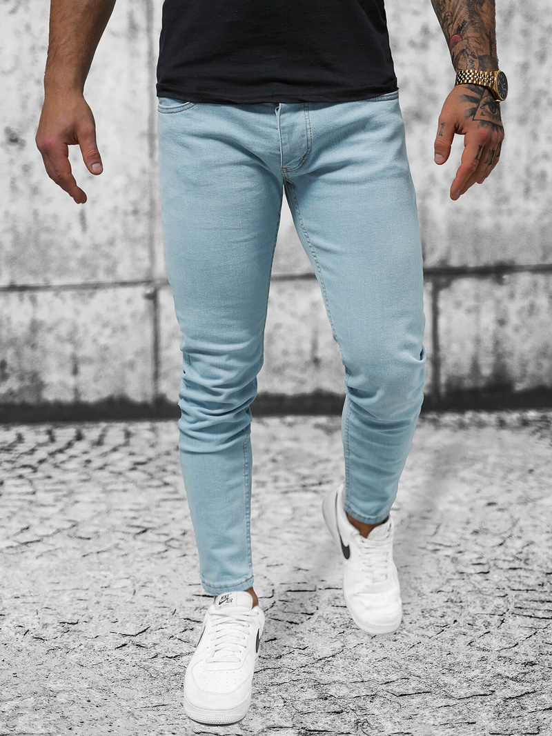 Spodnie jeansowe męskie niebieskie OZONEE O/4679Z