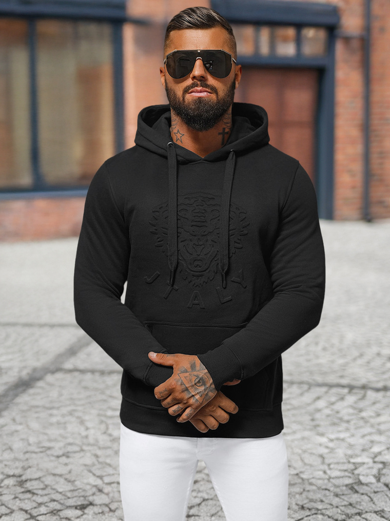 Толстовка чоловіча чорна OZONEE NB/MF2012