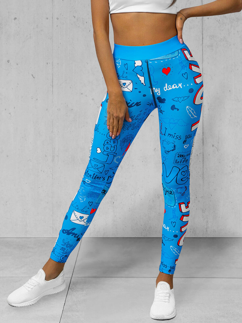 Legginsy damskie niebieskie OZONEE O/20755Z