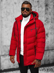 Kurtka zimowa męska pikowana czerwona OZONEE JS/5M3135/6