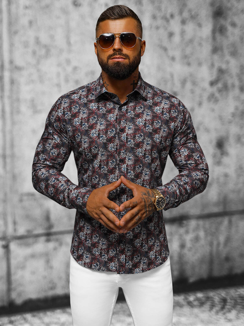 Koszula męska kolorowa OZONEE O/3622Z