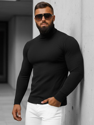 Sweter męski golf czarny OZONEE NB/MMB600/4Z