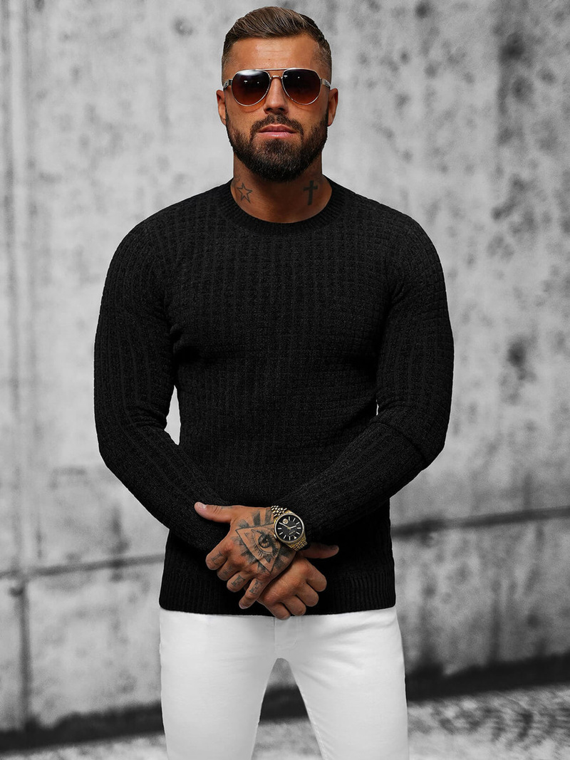 Светр чоловічій чорний OZONEE O/ZZ190157