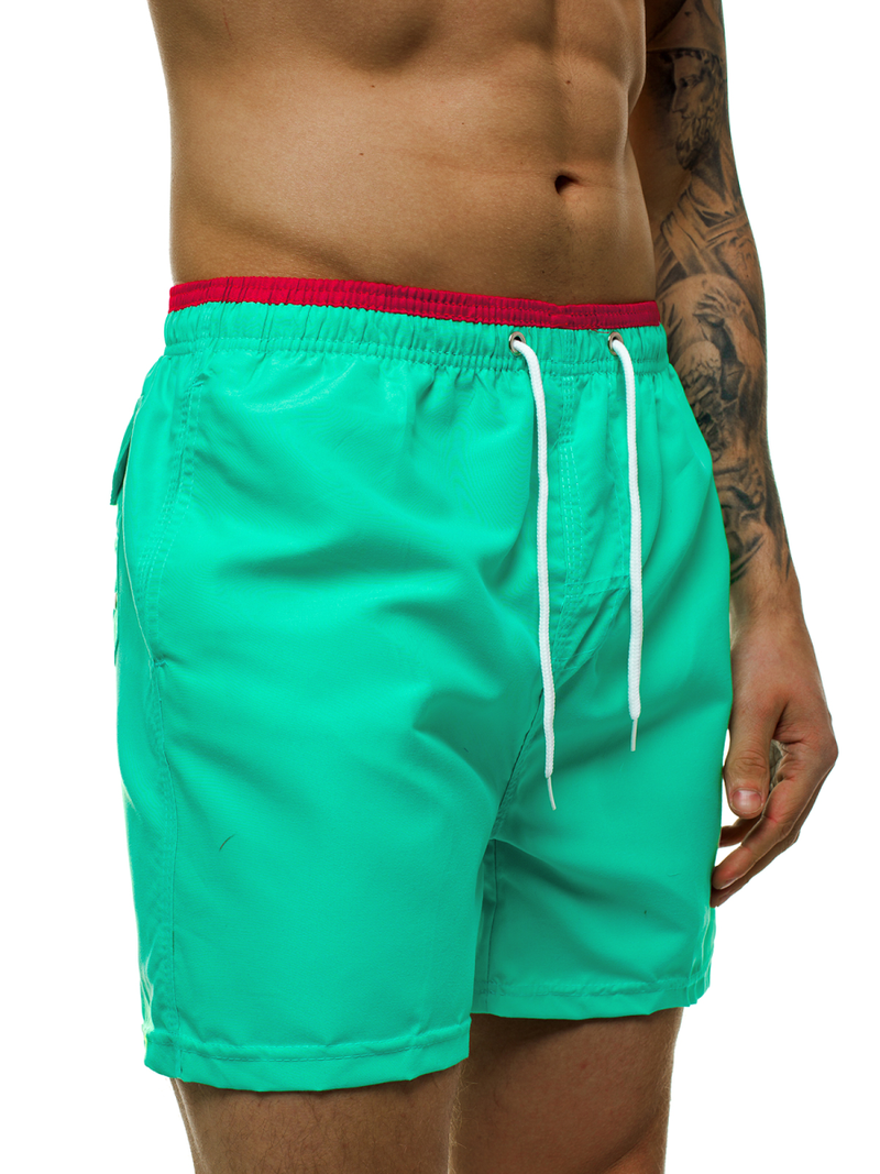 Spodenki kąpielowe męskie miętowe OZONEE ST007-10