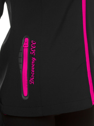 Kurtka softshell damska z kapturem czarna OZONEE JS/HH027/1