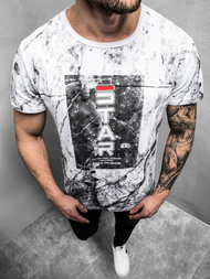 T-Shirt męski biały OZONEE JS/SS10927Z