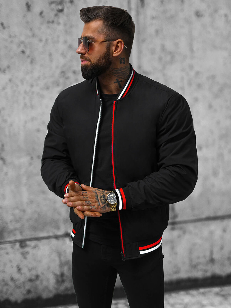 Kurtka męska czarna OZONEE JS/84M3001/392