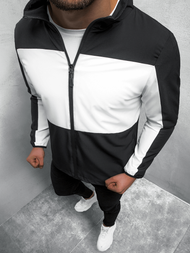 Kurtka przejściowa męska czarno-biała OZONEE JS/HM094/1