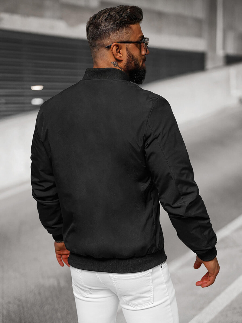 Kurtka męska bomberka czarna OZONEE JS/84M3037/392