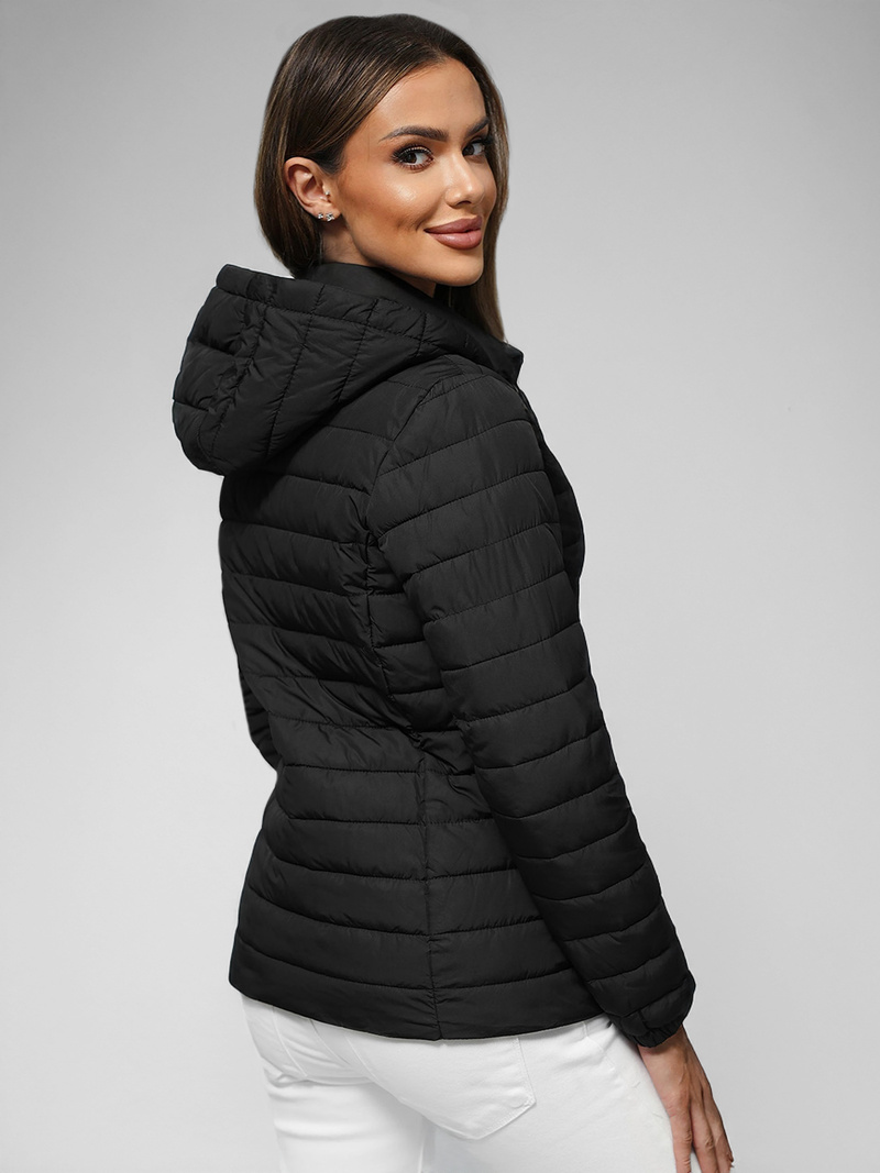 Kurtka damska pikowana czarna OZONEE JS/16M9103/392